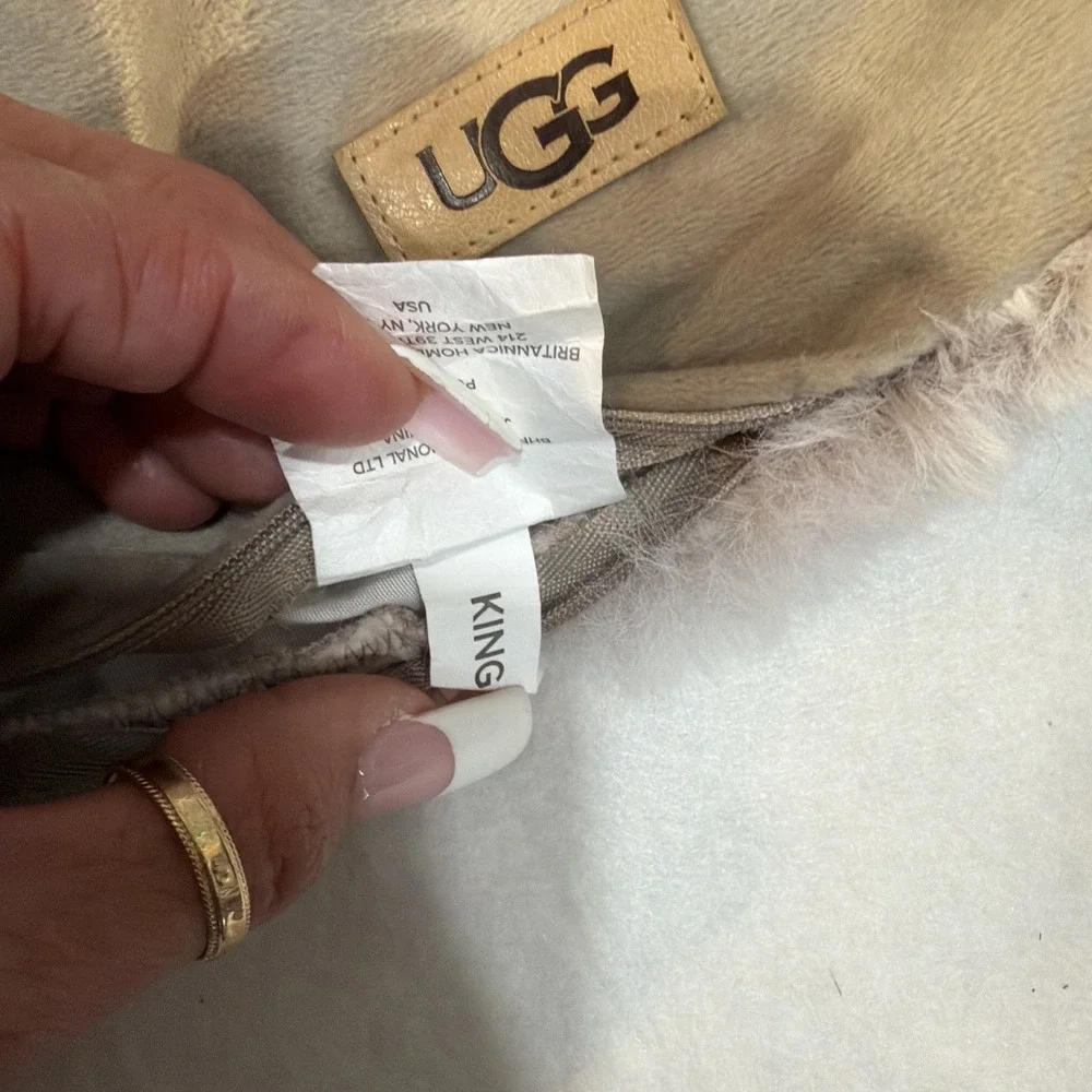 19x36 King Ugg Tan White Beige Super Soft Pillow Cover Case New Teen, Modern 576